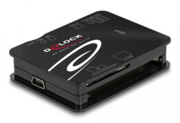 DELOCK card reader 91007 για Micro SD/SD/CF/MS/xD/M2, μαύρο