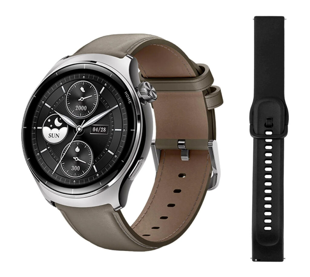 MIBRO smartwatch Lite 3 Pro με 2x λουράκια, heart rate, 1.32" AMOLED, GPS, 5 ATM, γκρι/καφέ