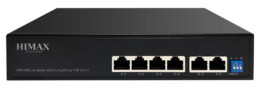 HIMAX PoE switch PS1402E-L, 4x Ethernet PoE & 2x Ethernet θύρες, έως 100Mbps