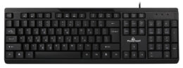 POWERTECH πληκτρολόγιο PT-1069, ενσύρματο, multimedia, EN/GR, μαύρο