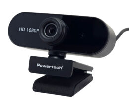 POWERTECH web camera PT-1382, 2MP, 1080p FHD, ρυθμιζόμενη εστίαση, 1.5m, μαύρη