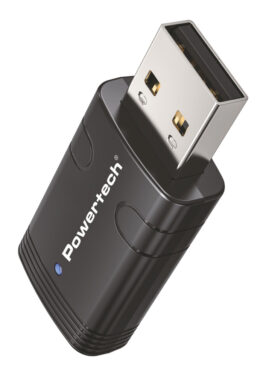 POWERTECH ασύρματος USB αντάπτορας δικτύου & Bluetooth 5.3 PT-1387, 900Mbps WiFi 6