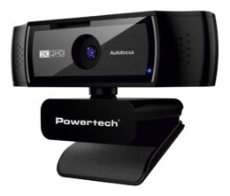 POWERTECH web camera PT-1428, 5MP, 2K QHD, αυτόματη εστίαση, 1.5m, μαύρη
