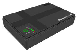 POWERTECH mini DC UPS PT-1434, 18W, 10400mAh, 3x DC, USB/LAN/POE, μαύρο