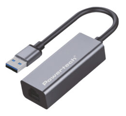 POWERTECH αντάπτορας δικτύου PT-1454, USB, 1000Mbps Ethernet, γκρι