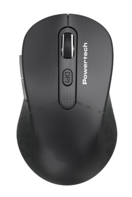 POWERTECH ασύρματο ποντίκι PT-1466, USB δέκτης, έως 1600DPI, μαύρο
