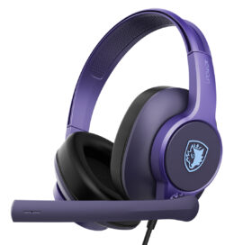 SADES gaming headset UPOWER, 3.5mm σύνδεση, 40mm, μωβ