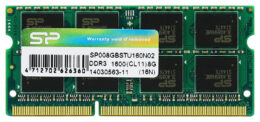 SILICON POWER Μνήμη RAM DDR3 SODimm, 8GB, 1600MHz, CL11
