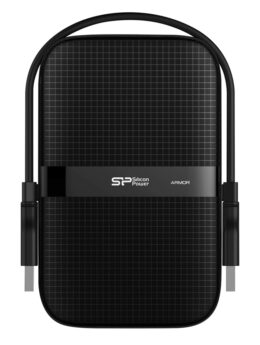 SILICON POWER εξωτερικός HDD Armor A60, 2TB, USB 3.2, μαύρος