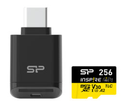SILICON POWER κάρτα μνήμης microSDXC Inspire με card reader, 256GB, UHS-I U3 A1 V30