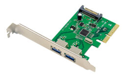 POWERTECH κάρτα επέκτασης PCIe x4 σε 2x USB ST619, 10Gbps, ASM1142