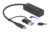 DELOCK USB hub 63828, 4x θυρών, 5Gbps, USB & USB-C σύνδεση, μαύρο, 63828-DL