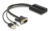 DELOCK αντάπτορας HDMI σε VGA & 3.5mm/USB 64172, 1080p, 25cm, μαύρος, 64172