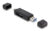 DELOCK card reader 91004 για SD & micro SD, USB & USB-C 5Gbps, μαύρο, 91004
