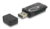 DELOCK card reader 91602 για SD & micro SD, USB, 480Mbps, μαύρο, 91602