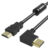 POWERTECH καλώδιο HDMI CAB-H018, γωνιακό, 90° right, 1.5m, μαύρο, CAB-H018