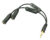 POWERTECH Splitter 3.5mm σε 2x 3.5mm CAB-J030, Volume Control, 0.20m, CAB-J030