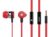 CELEBRAT Earphones με μικρόφωνο D1, 10mm, 3.5mm, 1.2m flat, κόκκινα, D1-RD