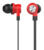 CELEBRAT earphones με μικρόφωνο D9, 10mm, 3.5mm, 1.2m, κόκκινα, D9-RD
