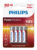 PHILIPS Power αλκαλικές μπαταρίες LR03P4B/5, AAA LR03 1.5V, 4τμχ, LR03P4B-05