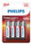 PHILIPS Power αλκαλικές μπαταρίες LR6P4B/10, AA LR6 1.5V, 4τμχ, LR6P4B-10