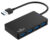 POWERTECH USB hub PT-1145, 4x θυρών, 5Gbps, USB σύνδεση, μαύρο, PT-1145