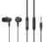 YISON earphones με μικρόφωνο X2, 3.5mm, 1.36m, μαύρα, X2-BK