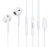 YISON earphones με μικρόφωνο X7, Lightning, 1.2m, λευκά, X7-LWH