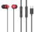 CELEBRAT earphones με μικρόφωνο D15, USB-C, 1.2m, κόκκινα, YS-D15-RD